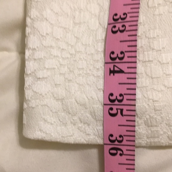 Jennifer Lopez J Lo White Ivory Textured Dress Reptile Belt L XL 14 - Picture 7 of 11